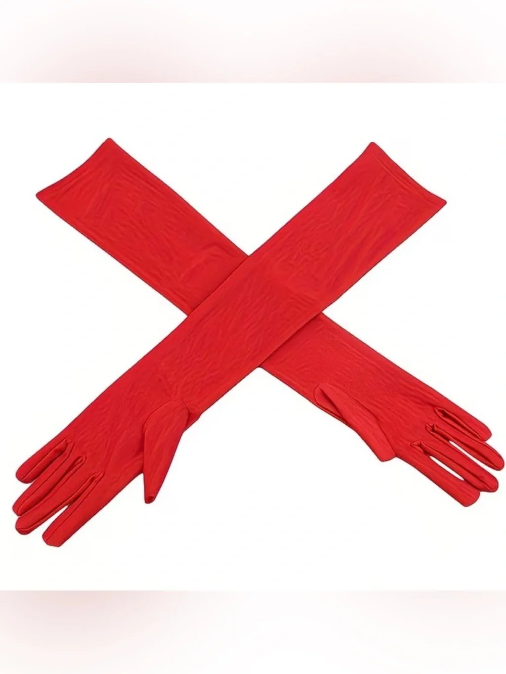 Red Opera length gloves (NEW): Prom, Gatsby, Goth, BDSM, Halloween Vampire Ball